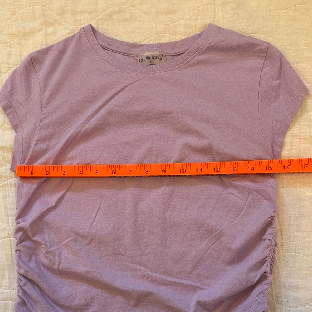 Eye Candy Lavender Short Sleeve Tee - Picture 3 of 6